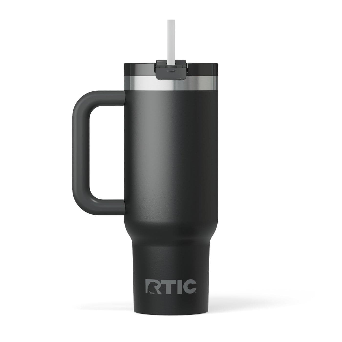 RTIC 30 oz Road Trip Tumbler DoubleWalled Ceramic Lined InsulatedStainless Steel Portable Travel Coffee Mug Cup with Lid Handle and Straw Black