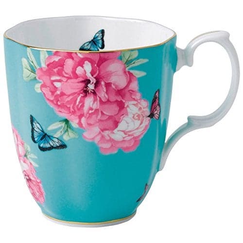Miranda Kerr For Royal Albert Friendship Vintage Mug, Turquoise, 13.5 oz