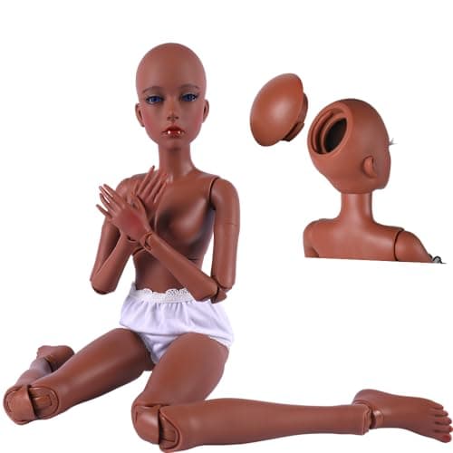 UCanaan Customized 13 BJD Doll 19 Joints Nude SD Girl Doll 24 Inch Ball Jointed Dolls Female Body Basic Makeup for DIY Dolls Best Gitfs forChristmas Birthday