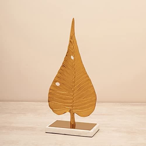 Pure Home and Living Small Gold Boddhi Leaf Stand