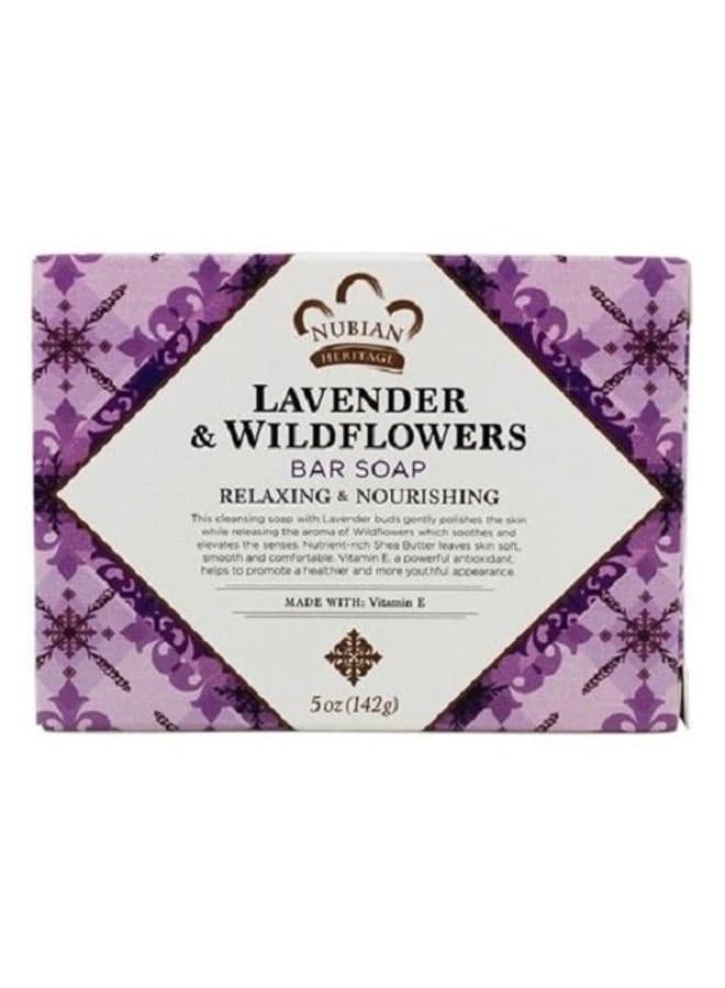 Shea Butter Bar Soap with Lavender and Wildflowers 5oz