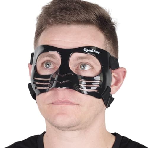 QianCheng Nose Guard Face Shield for Men and Women, LX Black with Silicone Padding Portable Bag