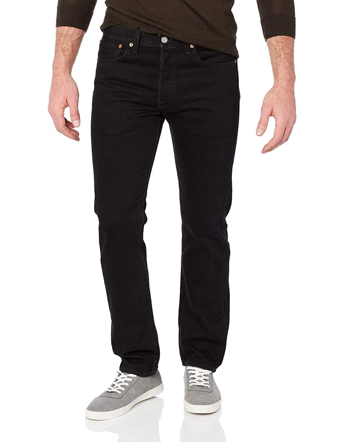 Levi's Men's 501 Original Fit Jeans (Also Available in Big & Tall), Black, 33W x 30L