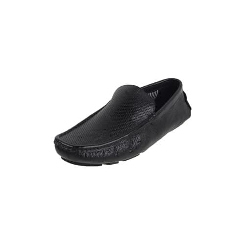 Mochi Men Black Casual Leather Driving Loafer Shoes UK/7 EU/41 (71-206)