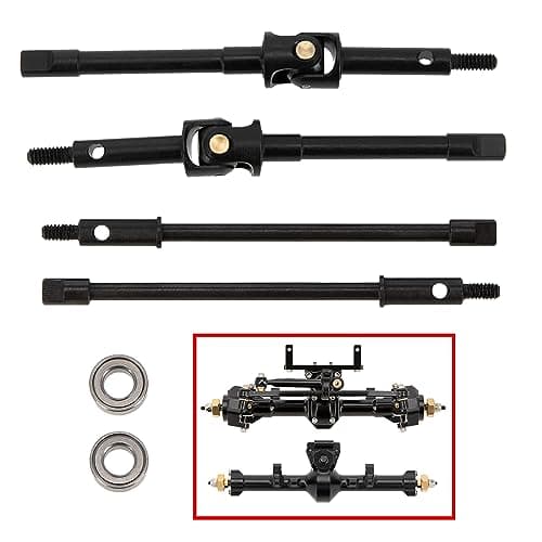 MEUS Racing Universal Joint Drive Shaft Cross Knot CVD Drive Kit for SCX24 Stock Axles C10 Jeep Upgrades Parts