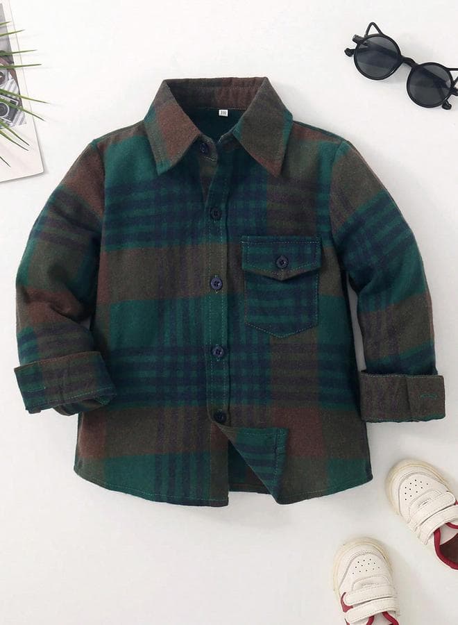 Take Two Boys Multi Checked Button Front Shirt — 5-6 YRS