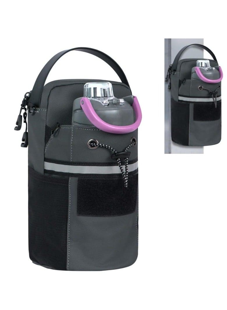 Outdoor yoga fitness magnetic water bottle bag portable crossbody fitness water cup bag for small item storage keeps things organized
