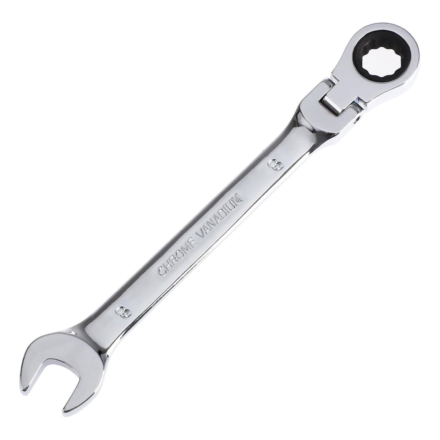 Pilida 8mm Ratcheting Wrench Flex Head 12Pt Ratchet Combination Wrench Chrome Vanadium Steel Metric