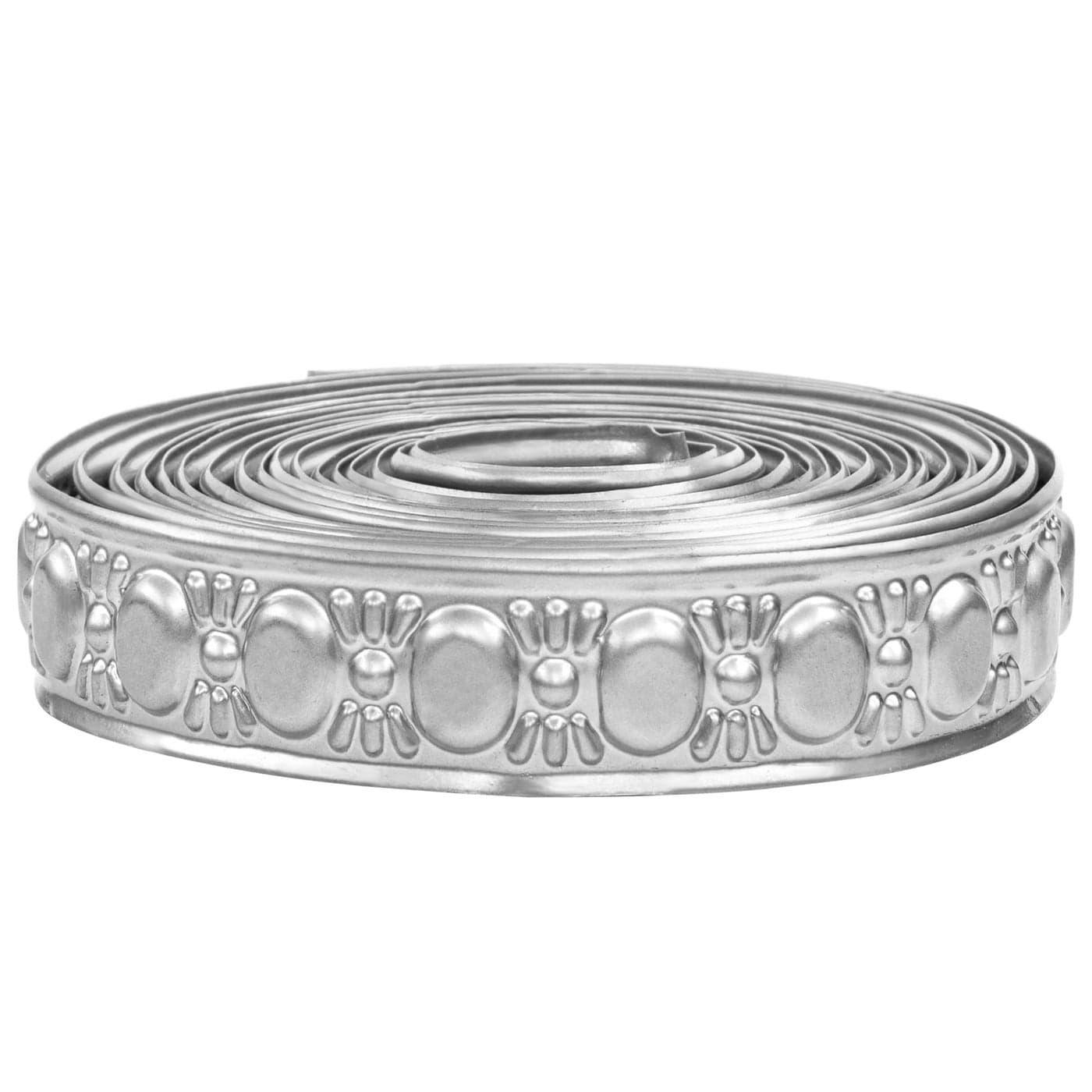 CraftyCrocodile Metal Ribbon for Decor Craft Decorative Silver Trim for Crafting 08 3 Yards Long