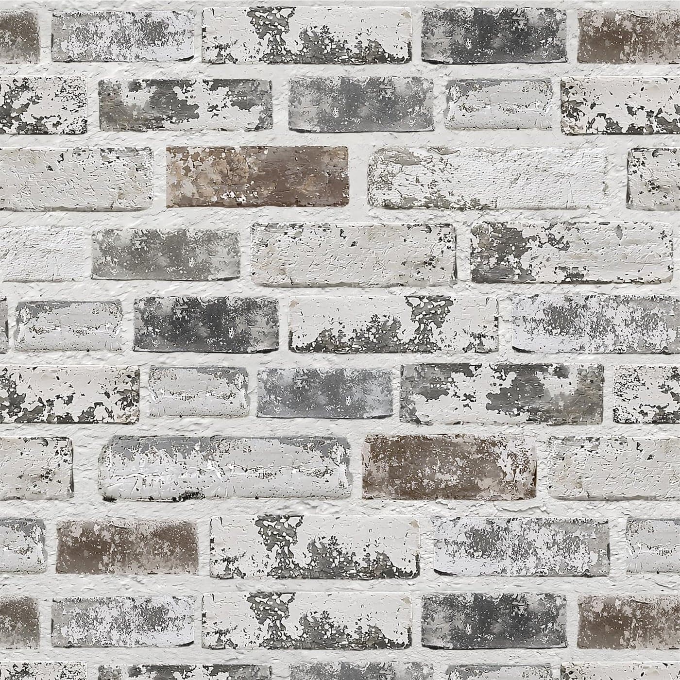Brick Wallpaper Peel and Stick Wallpaper 173x197 Grey and White 3D Brick Wallpapers Self Adhesive Vintage Wall Paper Removable Textured Contact Paper for Fireplace Kitchen Home Decoration Vinyl