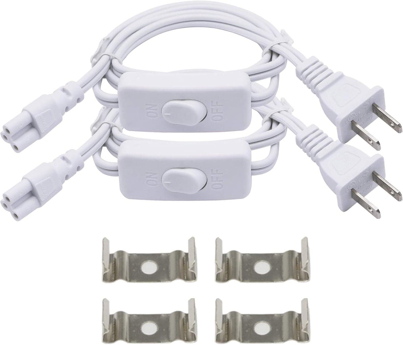 SinLoon ULLP Certification 18AWG T5 T8 LED Wire Connector Power Cord LED Tube Power Extension Cord with onOff Swith US Plug for LED T5 T8 Light Tube Integrated Extension Cable 2Pack 33FT SW