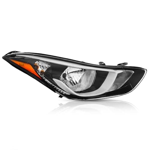 TODO Headlight Assembly Compatible with Hyundai Elantra Passenger RH 2014-2016 Right Side USA-BUILT