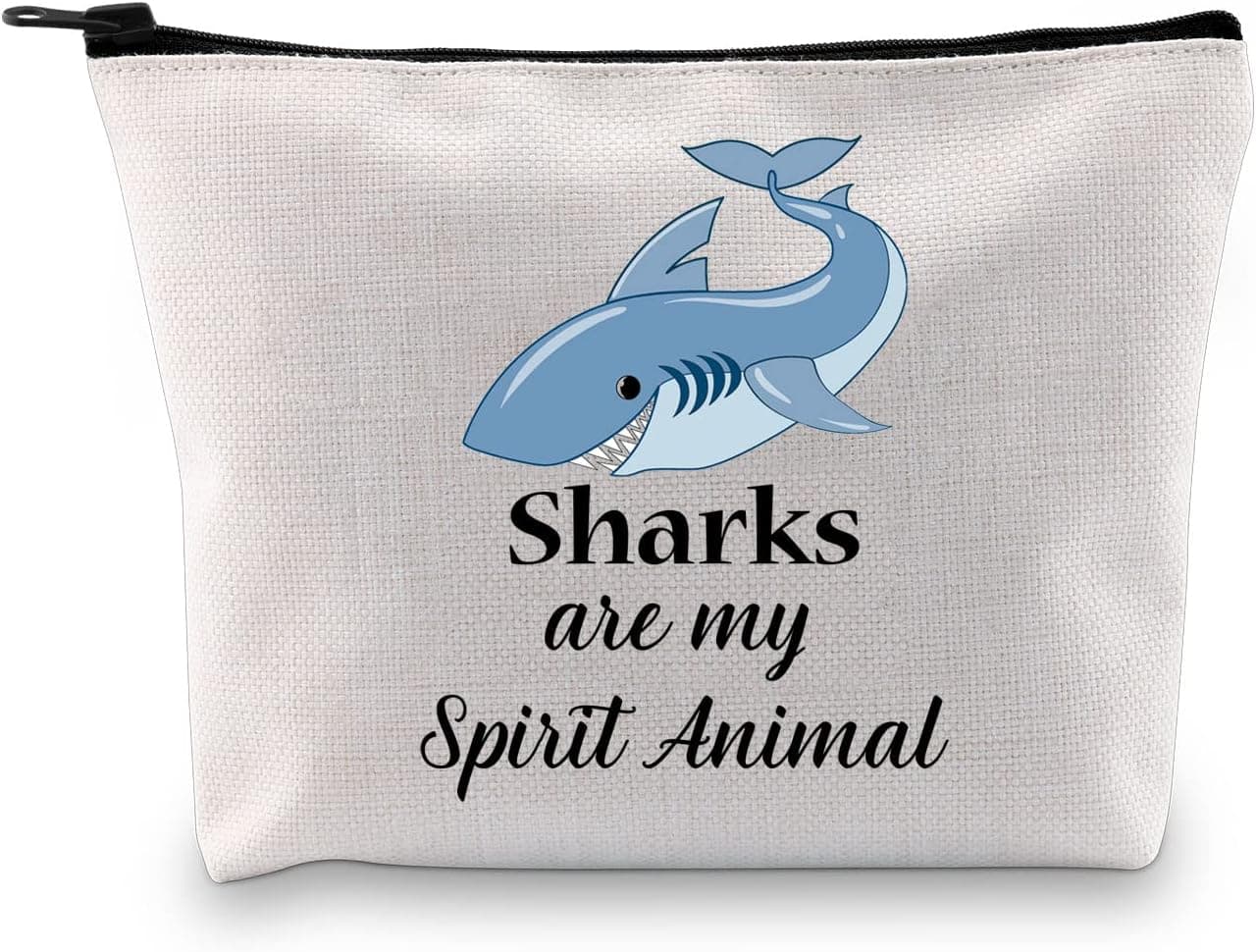 GJTIM Shark Gift Ocean Animal Gift Travel Organizer Makeup Bag Sharks Are My Spirit Animal Gift for Shark Lovers (Spirit Sharks Bag)