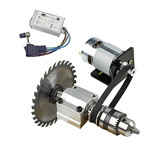 CHANCS 775 DIY Electric Table Saw Mini Circular Saw Cordless DC 24V 12000RPM PWM Speed Controller Output Voltage DC 9-60V