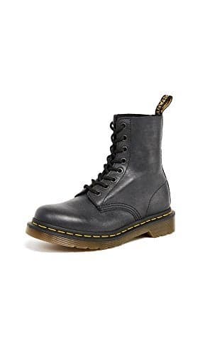 Dr. Martens, Women’s 1460 Pascal Virginia Leather 8 Eye Boot, Black, 6