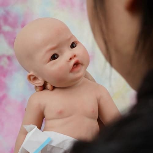 MYREBABY 17 Reborn Baby Dolls Full Silicone Baby Dolls Realistic Soft Silicone Newborn Baby Doll Real Full Body Silicone Reborn Baby Dolls Not Vinyl Dolls 01