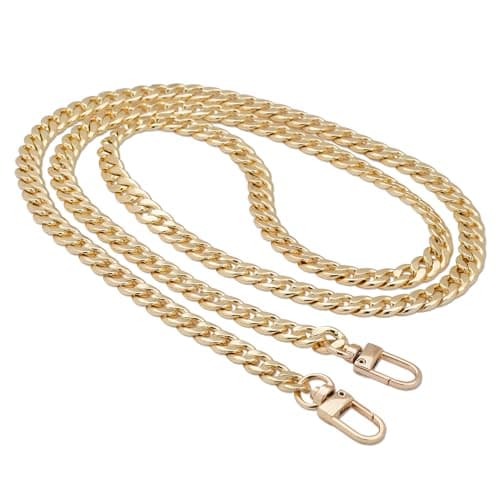 47 in120cm Gold Purse Chain Gold Chain for Purse Replacement Crossbody for DIY Handbag Shoulder Crossbody Bag Replacement Chain Purse Strap Accessories 63 OZ in Weight