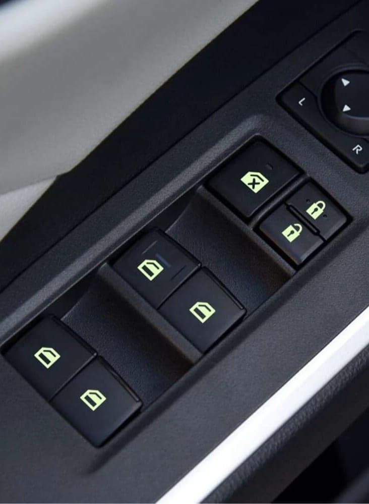 Car Window Switch Sticker, Fluorescent Light