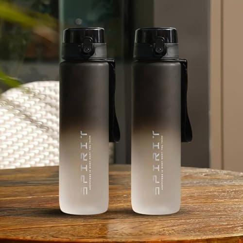 HSR Portable Leakproof Bpa Free Plastic Motivational Water Bottle for Men & Women Perfect for Travel, Gym, Office, Sports, hiking, cycling Water Bottle (1 L)