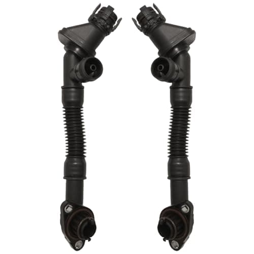 Hoypeyfiy 2Pcs 11157646087 Crankcase Vent Hoses Pipe Replacement for BMW 550i 650i 750i X5 X6 44L V8 Replaces 11157646086 11157575643 11157575642