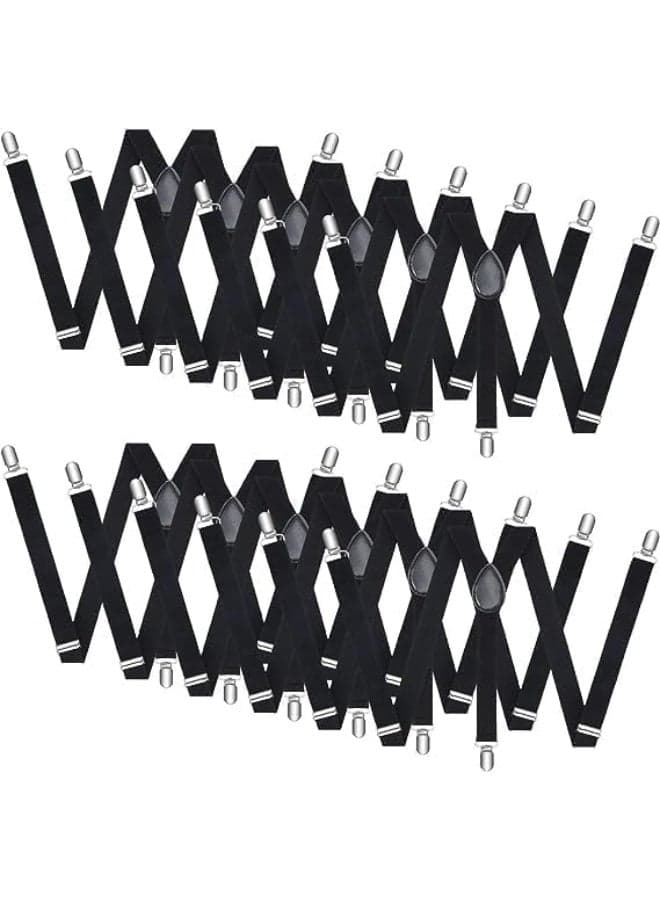 12 Pcs Suspenders for Men Adjustable Suspender Elastic Y Back Style Suspenders Belts for Men Easy to Wear and Take Off for Business Parties Birthday Parties Festival Parties, One Size