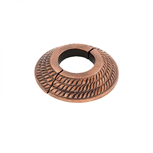 Renovators Supply Manufacturing Escutcheon Plate 313 OD Escutcheon 1 IPS Lacquered Antique Copper Oil Rubbed Finish Aluminum Radiator Flange