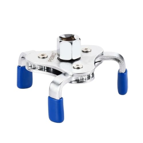 PESIKO Universal Oil Filter Wrench 3 Jaw Adjustment Oil Filter Removal Tool 238 to 334 with 12 and 38 Square Drive Socket for Car Truck SUV Motorcycle Oil Filter Removal Tool