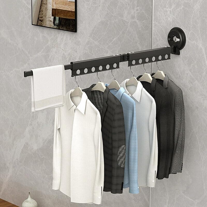Jukmen Folding Retractable Collapsible Drying Rack Clothing Wall Mounted Clothes RackAluminum Drying Rack Clothes Drying Rack IndoorSpaceSaving Laundry Rack
