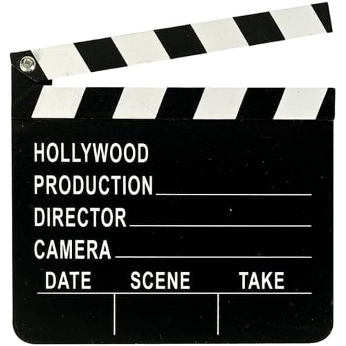 Premium Wooden Hollywood Directors Clapboard with Black White Finish 7 x 8 1 Pc Perfect for Aspiring Filmmakers and Movie Enthusiasts