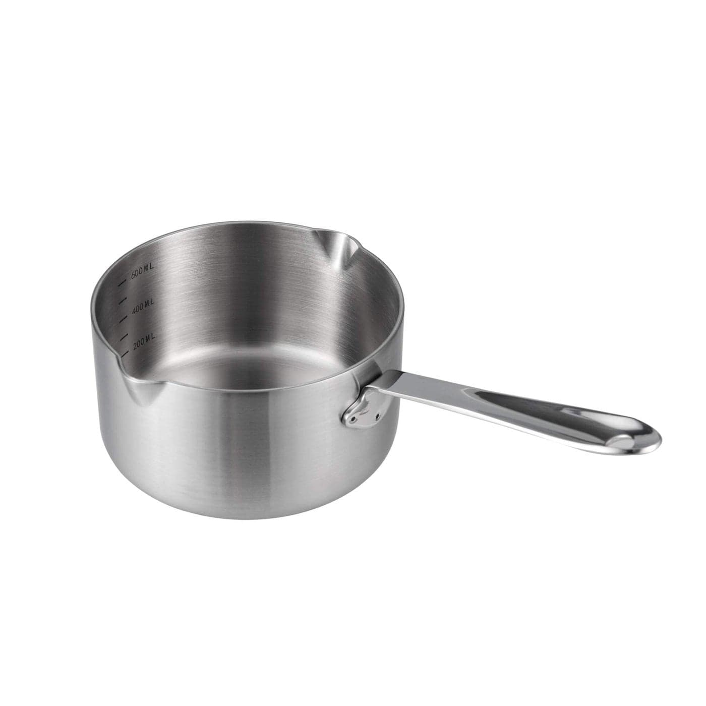 IMEEA Milk Butter Warmer Mini Butter Melting Pot Coffee Maker with Dual Pour Spout 1810 TriPly Stainless Steel 20oz600ml