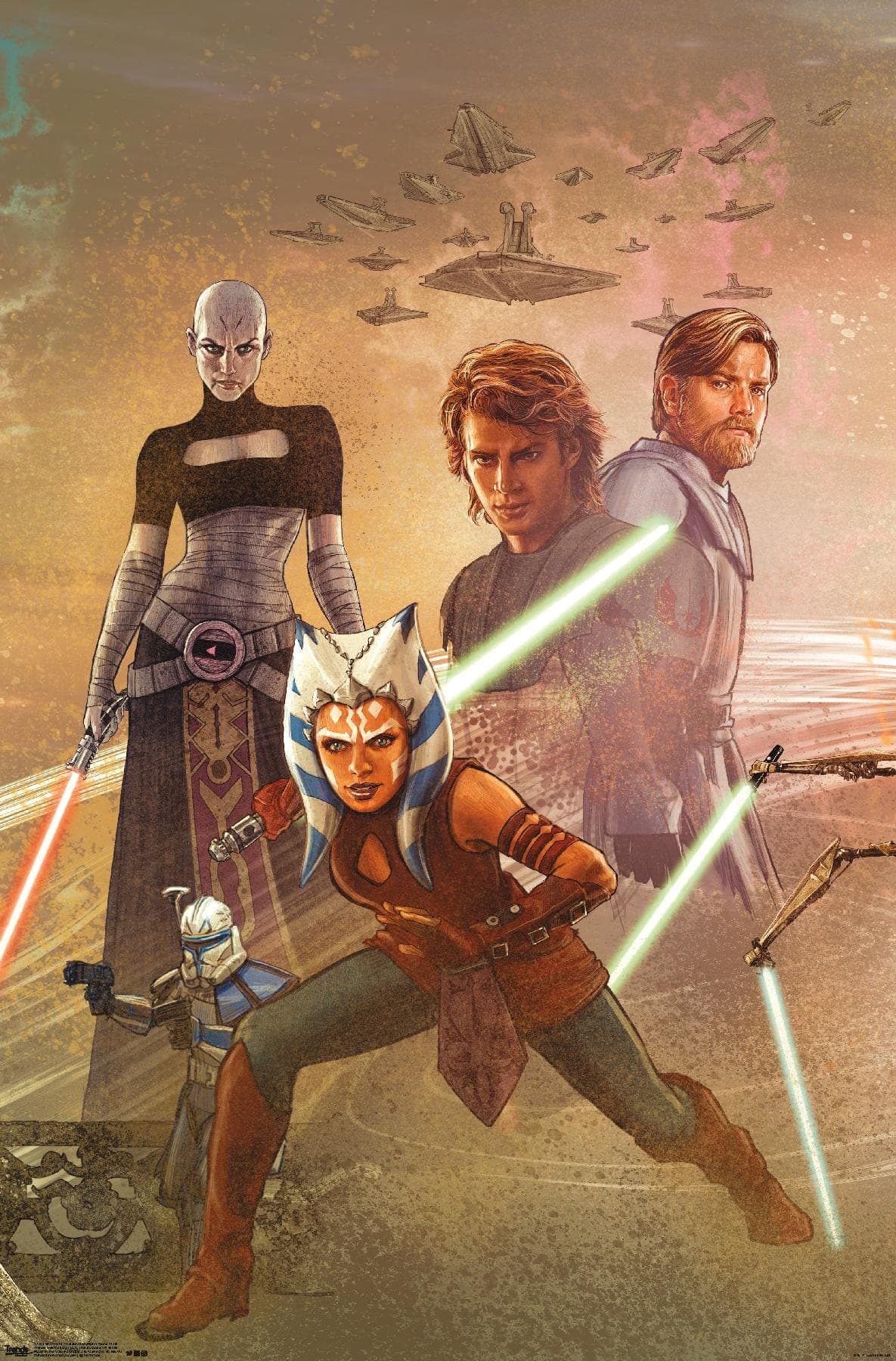 Trends International Star Wars The Clone Wars Celebration Mural Wall Poster 22375 x 34 Premium Unframed Version