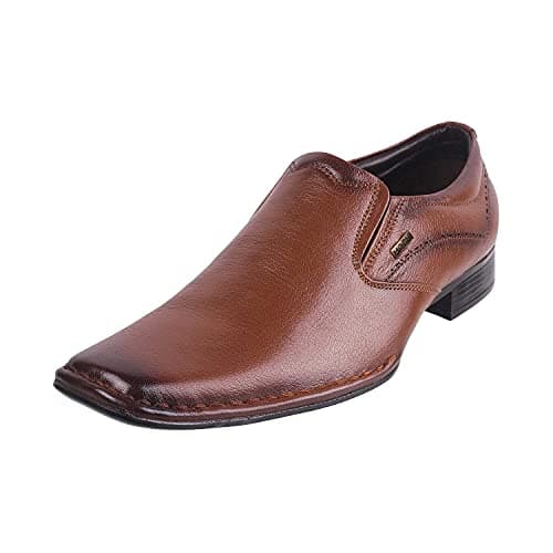 Mochi Mens Leather Tan Mocassin (Size (6 UK (40 EU))