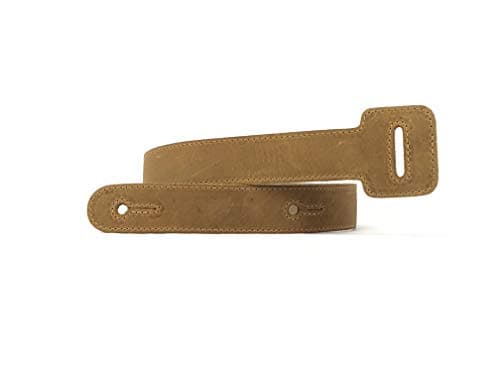 Anthology Gear Jumbo Tongue Full Grain Leather Guitar Strap Extension for use straps (Tobacco)