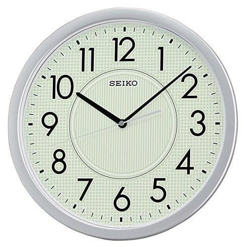 Seiko Wall Clock (36.1 cm x 36.1 cm x 3.9 cm, Silver, QXA629ST)