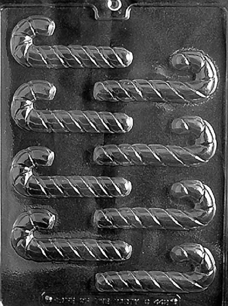 Grandmamas Goodies C442 Candy Cane Chocolate Candy Mold with Exclusive Molding Instructions