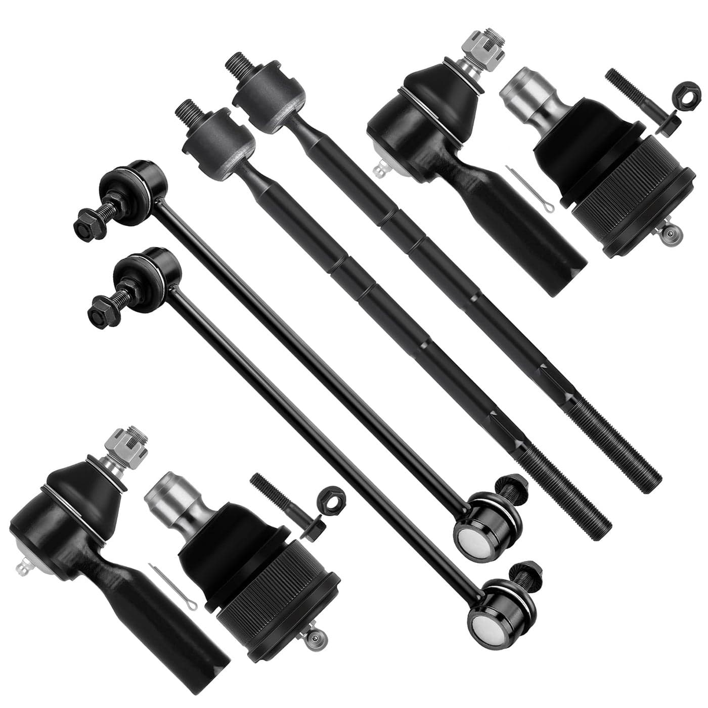 SCITOO 8pcs Front Inner Outer Tie Rod End Lower Ball Joint Sway Bar Link Kit Fit 20052009 for Ford Escape for Mazda Tribute for Mercury Mariner 2005 2006 2007 2008 2009 Suspension Kit