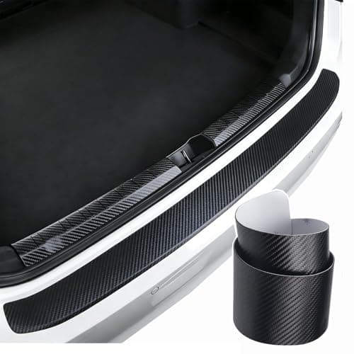 CIVMURFS Rear Bumper Protector for SUVTruck 354x315 Universal Matte Black Guard Carbon Fiber Textured AntiScratch HighAdhesion Easy Install Trunk Lip Cover