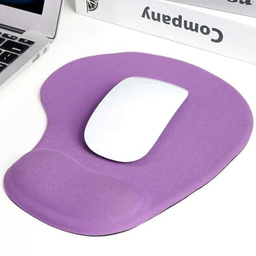 JYWYBF Ergonomic Mouse Pad with Wrist Rest, Gel Wrist Support Mousepad, Pain Relief Laptop Computer Mouse Pad, Non-Slip Mouse Pads for Office & Home (Purple)