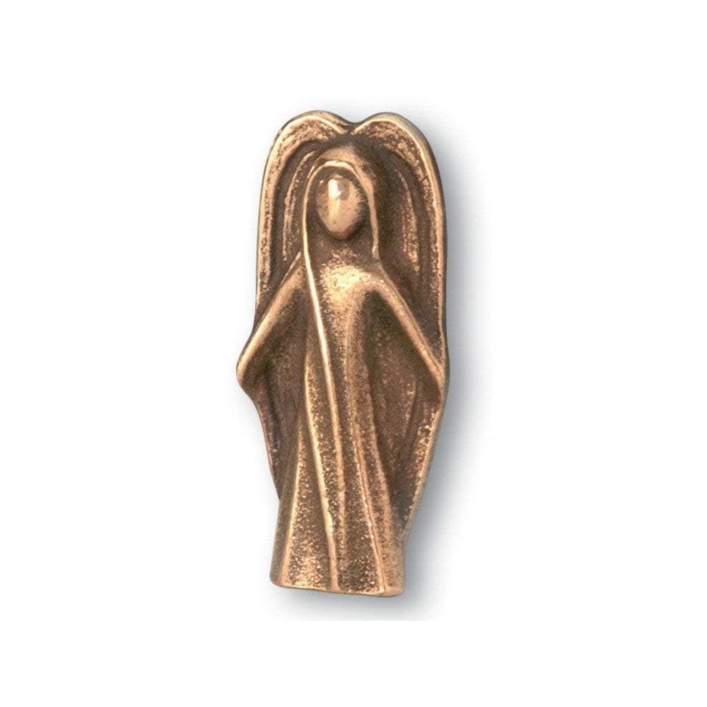 MaMeMi Bronze Guardian Angel Pocket Charm Handcrafted Solid Bronze Angel Figurine 217 inches Perfect for Comfort Protection and Meaningful Gifts