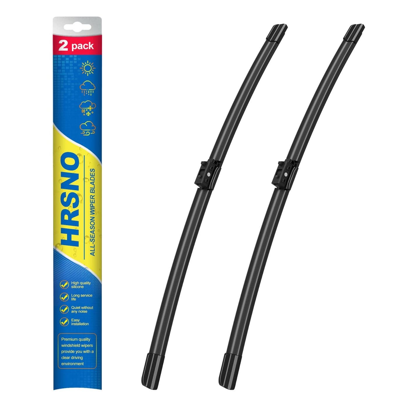 HRSNO Quality AllSeason Premium Windshield Wiper Blade Replacement For MercedesBenz C43 AMG C300 20162020 Easy For Installation 2222pack of 2