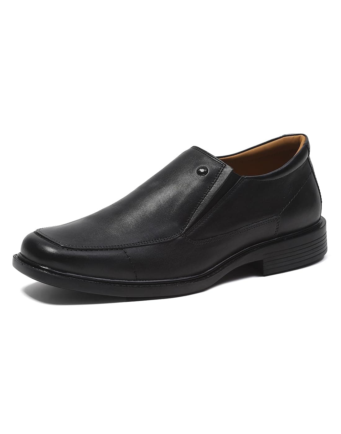 Monte Carlo Mens Black Solid Slip on Genuine Leather Loafers (201808FW-2-7)