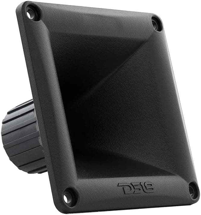 DS18 PRO-H44 Black Universal Square Driver Tweeter Horn Body - Easy Twist On/Off Installation