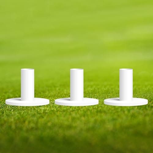 FINGER TEN Golf Rubber Tees Driving Range Value 3/4 Pack, Mixed or Same Size 1.5’’ 2.25’’ 2.75’’ 3’’ for Practice Mat (3 Pack All 1.5-White)