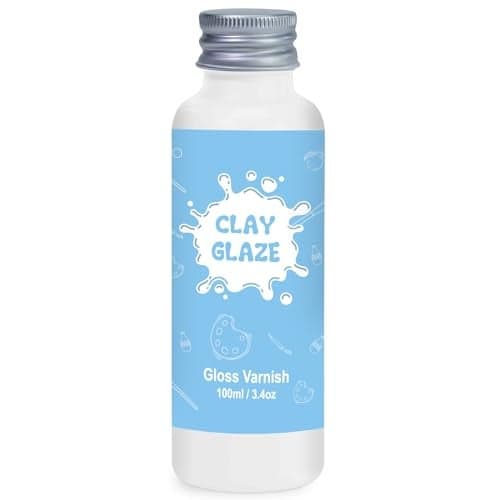 100ml Air Dry Clay Glaze Air Dry Clay Varnish Can Not Only Used to Prevent Clay Cracking Scratches and Wear It Can Also Having a Gloss Glaze Effect Gloss