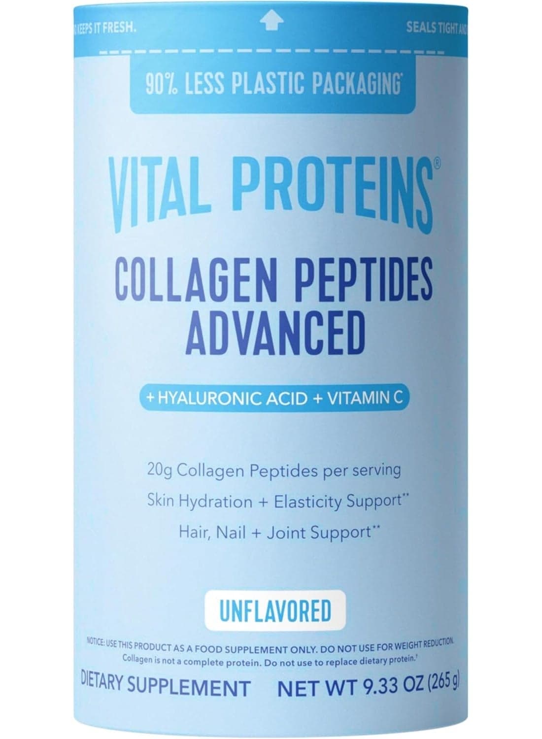 Collagen Peptides Advanced, Unflavored, 9.33 oz Packaging May Vary