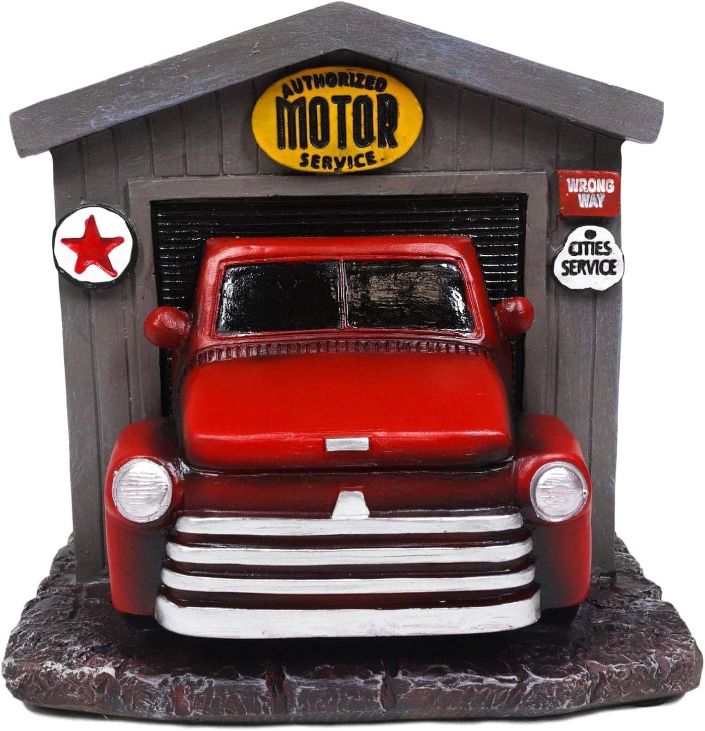 Ebros Gift Classic Old Fashioned Red Pickup Truck In Vintage Car Shop Garage Dinner Paper Napkin Holder Display Organizer Figurine 6 Wide Kitchen Table Bar Countertop Decorative Accent