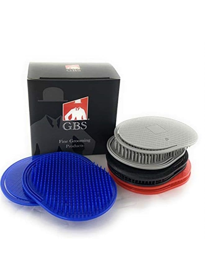 Colored Palm Hair Brush Portable Styling Comb, Set of 8 Made in USA