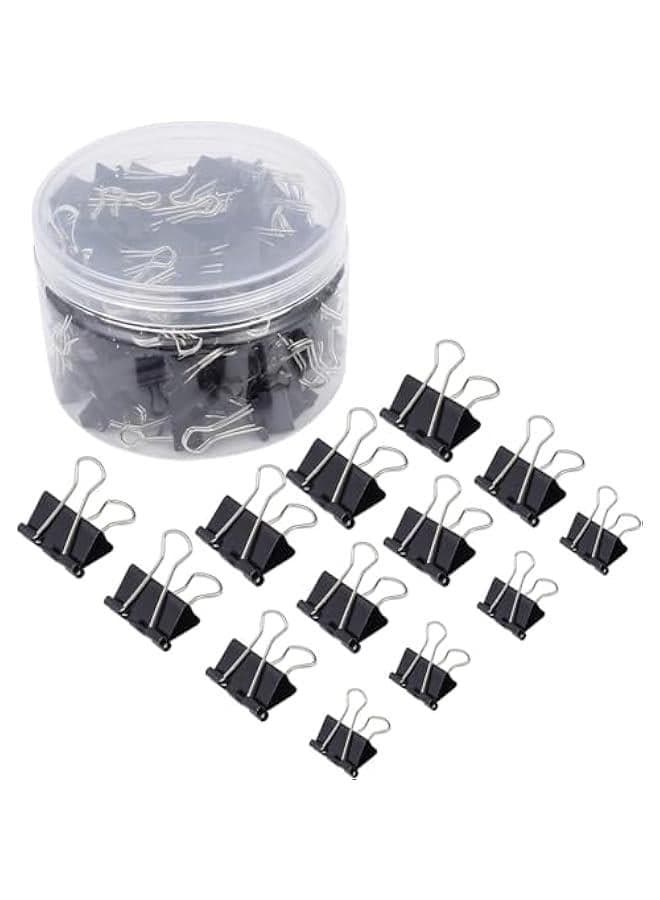 Binder Clips Paper Clamp for Paper,150 Pcs Clips Paper Binder,15 mm 90 Pcs,19 mm 50 Pcs, 25 mm 10 Pcs