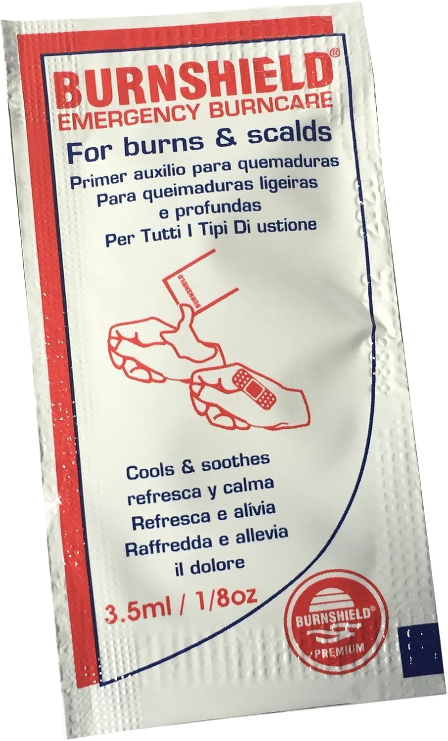 25 x BURNSHIELD Emergency First AID Burn Care SCALDS Cooling Soothing Gel BLOT SACHETS