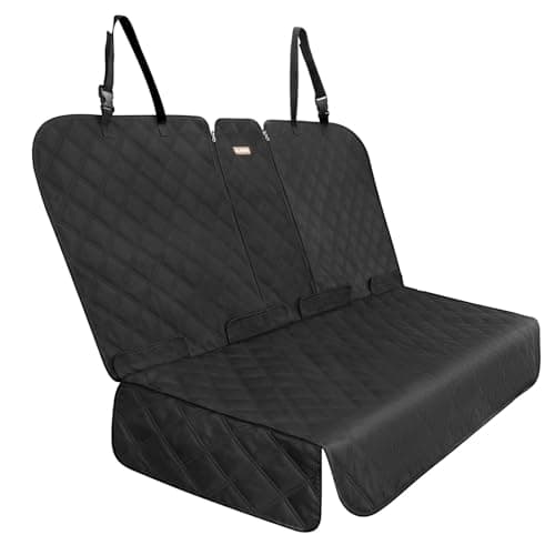 ALLANSING Back Seat Cover for Compact Cars and SUVs Rear Split Bench 900D Oxford Waterproof NonSlip Car Seat Protector for Messy Kids Drooling Dogs Easy CleanBlack